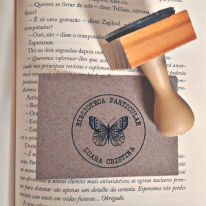 Carimbo Literário - Borboleta - Biblioteca Particular - Acervo Pessoal - Ex Libris